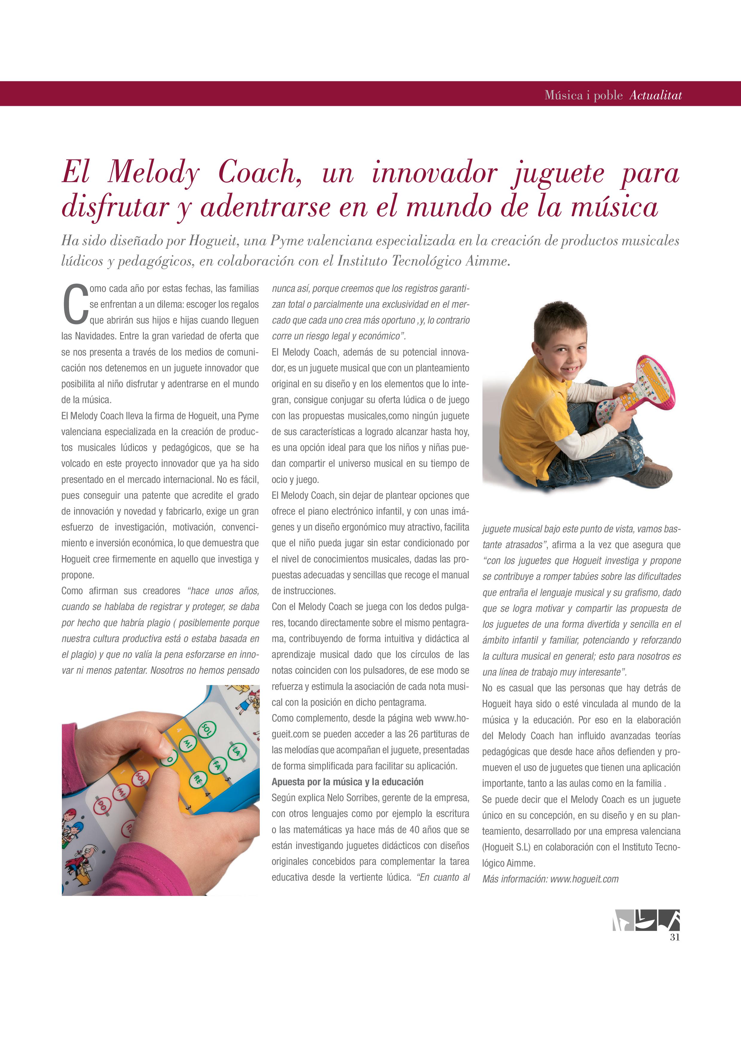 Melody Coach en la Revista MÚSICA I POBLE